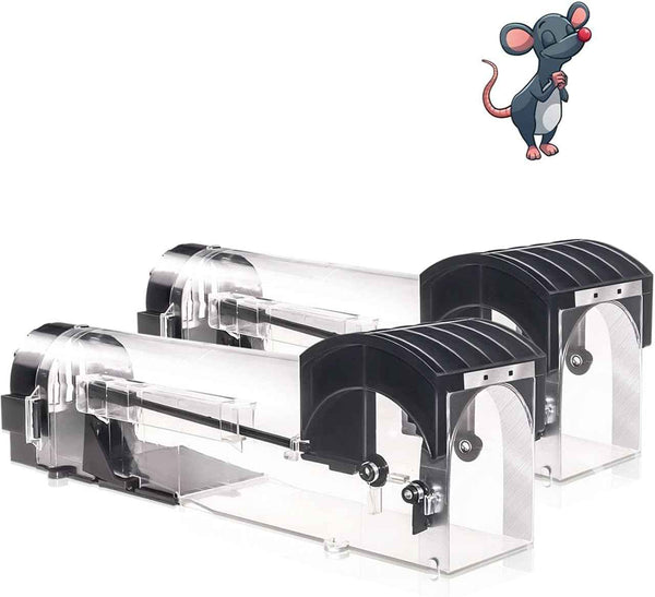 Humane Mouse Traps, 12 inches Enlarged No Kill Rat Live Traps for Chipmunks, Reusable Catch and Release Mice, Pet and Children Friendly Mouse Trap That Work