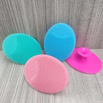 Silicone facial cleansing brush, 4 pack soft brush for deep cleaning, blackhead & acne pore care, gentle face exfoliator