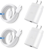 Super Fast Charger Type C, 25W USB C Wall Charger Fast Charging for Samsung Galaxy S26 Ultra/S26/S26+/S25 Ultra/S25/24 Ultra/S24/S23 Ultra/S22 Ultra with 10FT Long Android Type C Charger Cable 2Pack