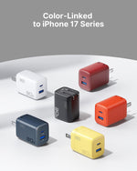 INIU Mini USB C Charger, 30W GaN Fast Charging ETL Certified Wall Adapter Block with Samrt Phone Protection, Dual Port with 5ft Type C Cable for iPhone 17 iPad Samsung Google Switch etc [2-Pack Black]