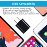 Single Port USB Wall Charger, 3 Pack, Travel, Black, Compatible with Multiple Devices