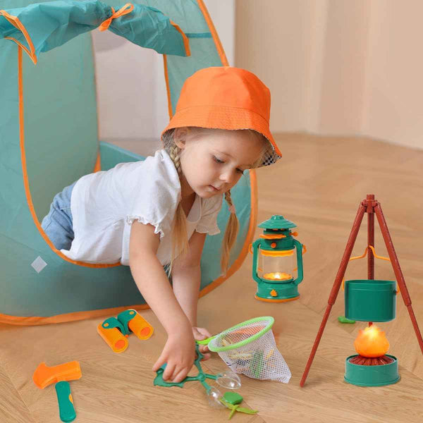 Meland Kids Camping Set with Tent - Toddler Toys for Boys 3-6 Years Old, Green