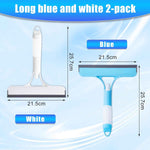 3-in-1 Window Cleaning Scraper with Squeegee and Sprayer - Blue