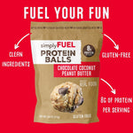 simplyFUEL Whole-Food Protein Balls, 8g Protein, Gluten-Free, 9.6 oz