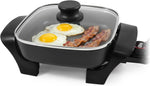 Elite 12"x12"x2.15" Ceramic Electric Skillet with Rapid Heat Up and Dishwasher Safe