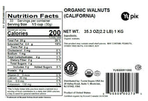 yupik organic raw california walnuts halves kosher gluten-free non-gmo vegan unsalted unroasted