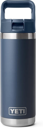 YETI Rambler 18 oz Vacuum Insulated Stainless Steel Bottle with Straw Cap