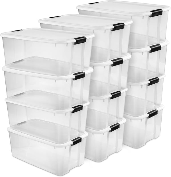 Sterilite 6-Pack Ultra Latching Box Storage Containers for Home and Office