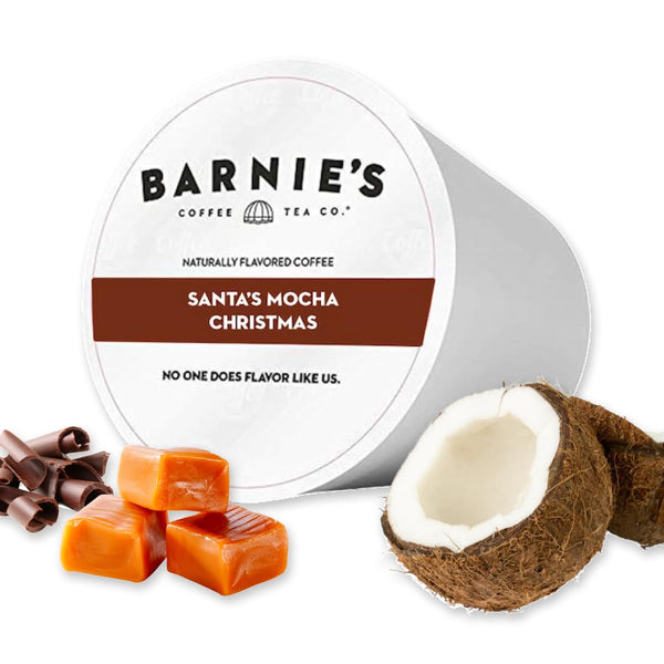 Barnie's Coffee Single Serve Pods with Coconut, Vanilla, and Caramel Flavors, Medium Roast Arabica Coffee Beans Compatible with Keurig Brewers, 48 Count
