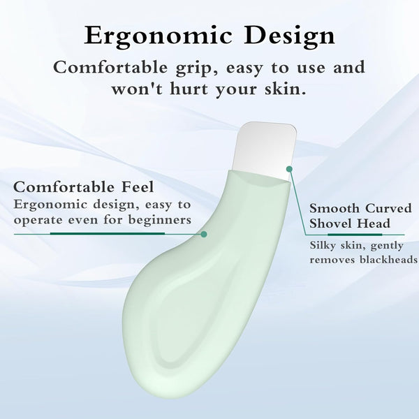 Blackhead remover tool with silicone face scraper for deep cleansing and skin care (Green)