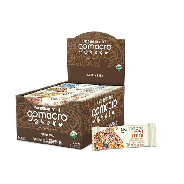 GoMacro MacroBar Mini Organic Vegan Snack Bars - Peanut Butter Chocolate Chip