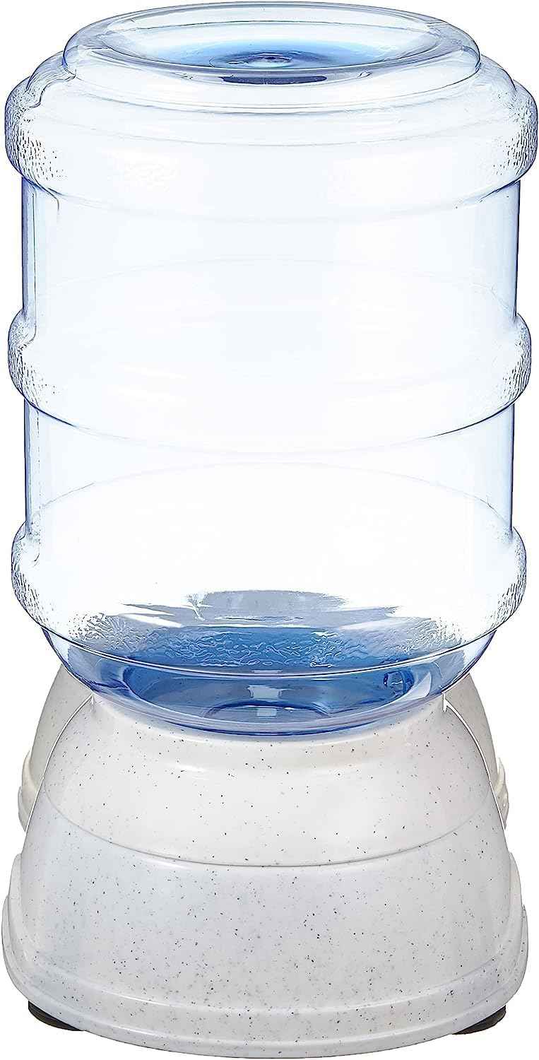 Amazon Basics Gravity Pet Water Dispenser for Cat, Dog, 1 gallon Capacity, Small, Gray