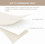 Criusia Drawer Organizer Clothes, 10 Pack Dresser Organizer for Baby Clothes, Underwear, Sock- Foldable Closet Organization and Storage Dividers Bins for Nursery, Bedroom (Beige)