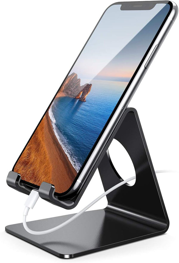 Lamicall Cell Phone Stand for Office Desk - Black