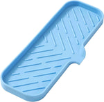 Silicone Bathroom Soap Dishes with Drain Spout-Bathroom and Kitchen Sink Organizer,Sponge Holder,Dish Soap Tray,Perfect for Dispenser,Scrubber,Bottle,Cup on Sink or Counter-Black 4.9"×3.2"