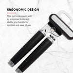 KitchenAid Classic Multifunction Can Opener and Bottle Opener Easy to Use, Razor Sharp Stainless Steel Cutting Wheel, Soft Ergonomic Handles, Black