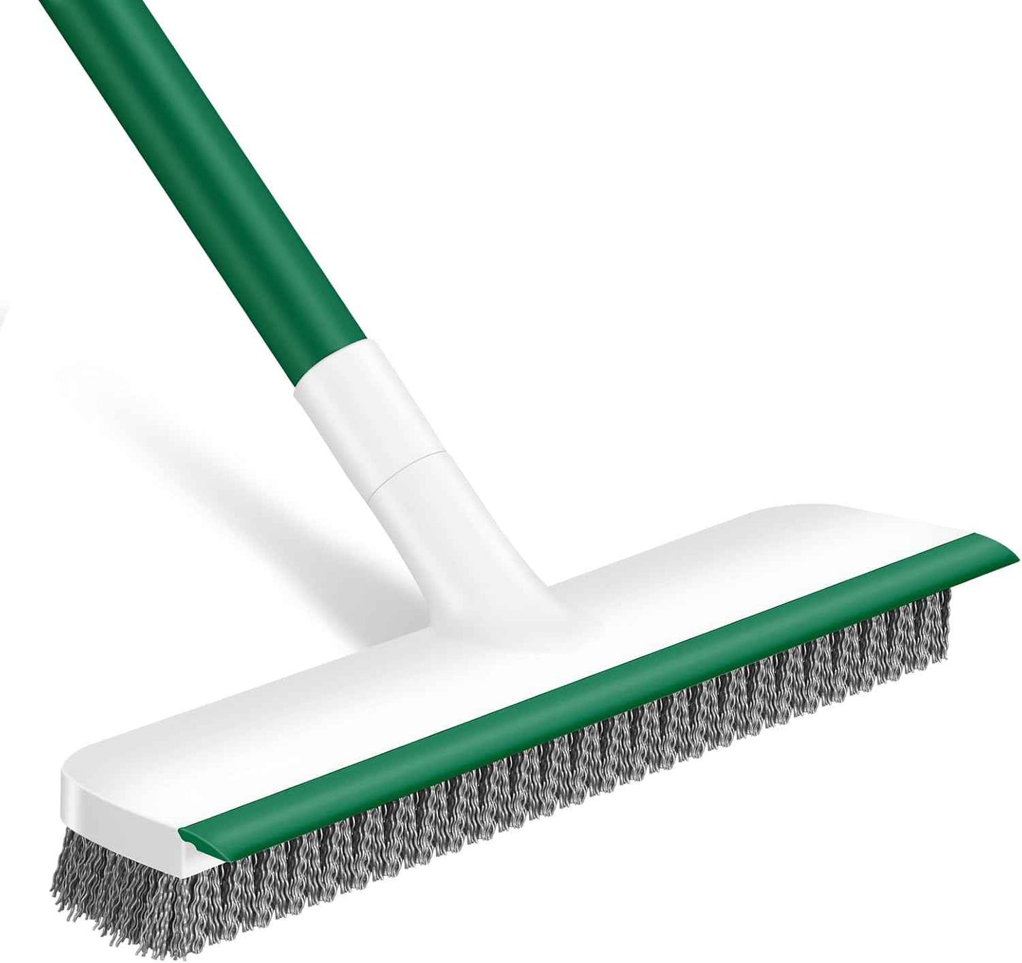 SetSail Floor Scrub Brush with 51-Inch Long Adjustable Handle 2 in 1 Scrape Brush Stiff Bristle Floor Scrubber for Cleaning Shower Bathroom Garage Kitchen Wall Deck Tub Tile