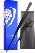 Dalstrong Professional Food Tweezers-Giftable 4pc Set-6.5"-High-Precision Tweezer Tongs-Black Titanium Coating-Plating, Multi-use-304 Stainless Steel-Culinary Fine Use-Metal Kitchen Tongs
