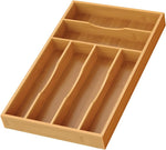 Bamboo Silverware Organizer for Kitchen and Office Use