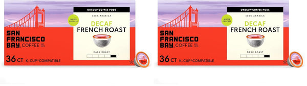 San Francisco Bay Decaf K-Cup Coffee Pods, Dark Roast, 36 count, Commercially Compostable