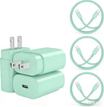 Type C Charger 2Pack 25W PD USBC Wall Charger for Samsung Galaxy Phones and Tablets