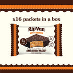 Rip Van Nutty Crunch Dark Choco Peanut Butter Wafer snack, 16 count, individually wrapped