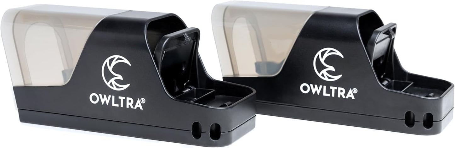 OW-2 Indoor Electric Mouse Trap 2 PCS, Instant Kill Rodent Zapper with Pet Safe Trigger, Black