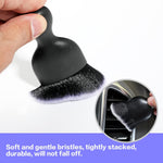 Car Interior Detailing Brush Soft Bristle Cleaning Brush for Auto Detailing and Dusting Black