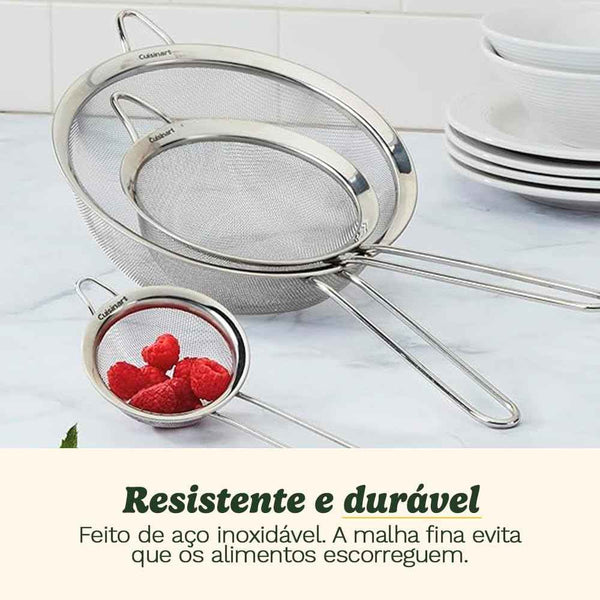 Cuisinart Mesh Strainers, 3 Count (Pack of 1) Set, CTG-00-3MS Silver