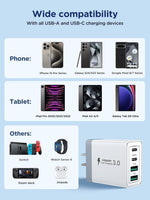Aioneus 40W Fast Charging Block with Dual USB-C and USB-A Ports