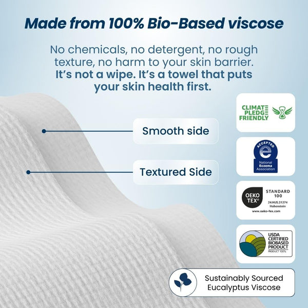 clean skin club clean towels xl 100% usa biobased disposable face towels 100 ct 2 pack