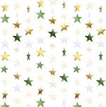 Patelai Glitter Star Garland Banner Christmas Decor 130 Feet Star Hanging Bunting Banner Twinkle Backdrop for Homecoming Classroom Wedding Birthday Halloween Party Supplies(Gold)