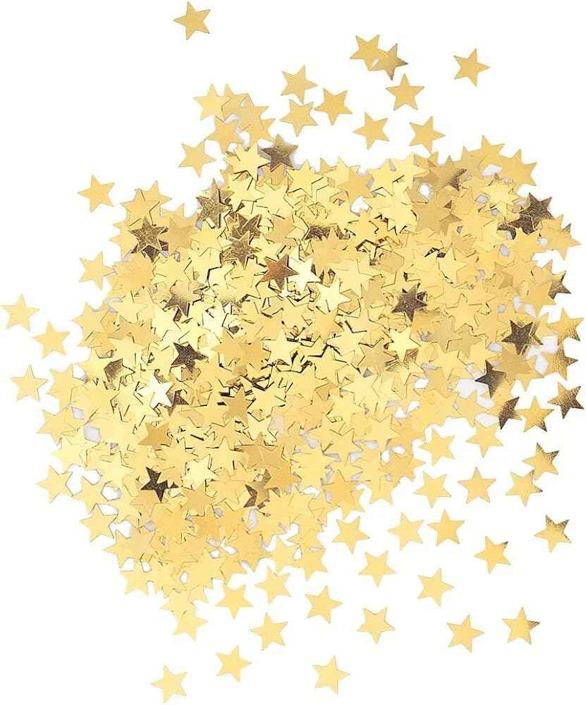 New Years Eve Party Decorations 2026,Happy New Years Decorations Black and Gold Confetti,200pcs Black Gold New Year's Eve Glitter Table Confetti Centerpiece Gold Stars for Clock Disco Ball Design
