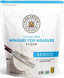 king arthur measure for measure gluten-free flour, 1:1 substitute for wheat flour, non-gmo, kosher certified, 3 lbs