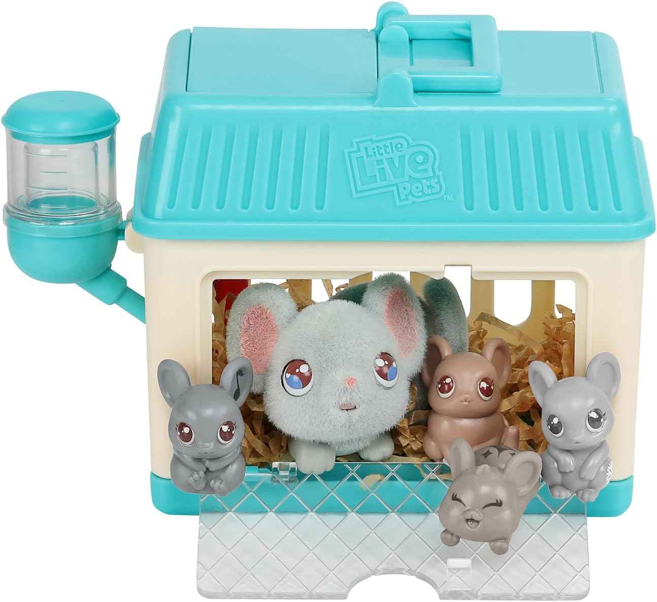 Little Live Pets Bunny Mini Interactive Toy Set, Hutch Animal Playset with 3 Surprise Babies, 20+ Sounds, Bunny Accessories for Girls Ages 3+