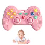 Hooku 2 Pack silicone teething toys for babies 0-6 months, teethers for babies 6-12 months with remote teether, sensory toys