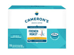 Cameron's Coffee K Cup Pods, French Roast, 72 Count, Single Serve, Compostable