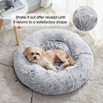 western home wh calming soft round dog cat bed light grey 20 24 27 30 inch