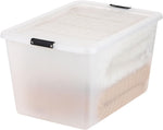 IRIS USA 4-Pack High-Capacity Clip Box Storage Bins for Home Office Classroom Organization