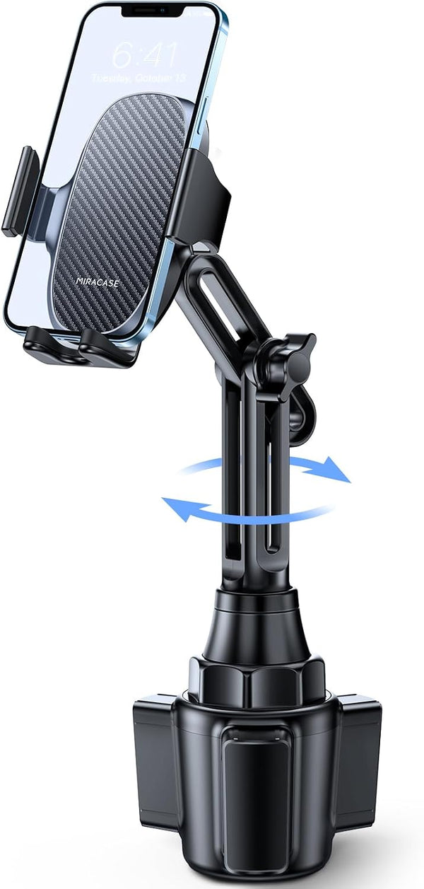 Miracase [Upgraded Version Cup Phone Holder for Car, Universal Adjustable Long Neck Car Phone Mount Cradle Friendly Compatible with iPhone Samsung Google and All 4.0-7.0 inches Smartphones