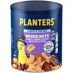 PLANTERS Lightly Salted Mix Nuts - 15 Oz Canister, Plant-Based Protein, Party Snack