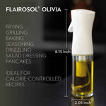 Flairosol Olivia - Original Advanced Oil Sprayer with Patented Technology, Glass Bottle, Golden Leaves