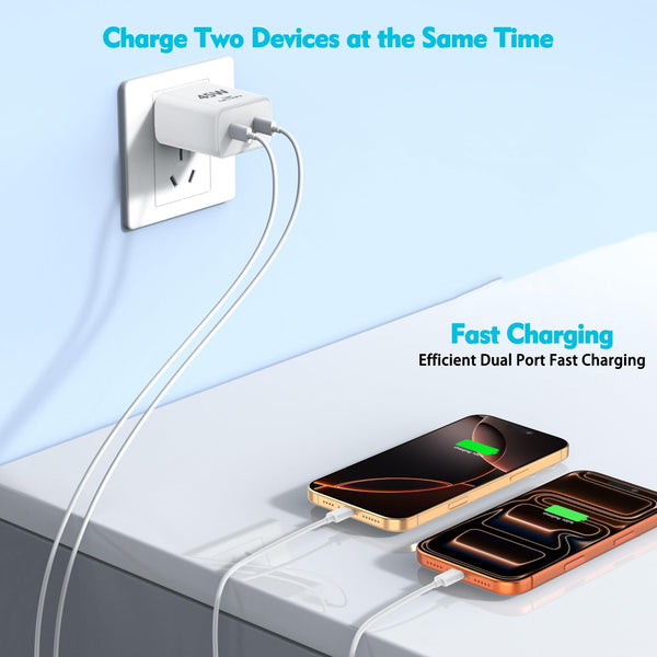 45W Apple USB C Charger Fast Charging for iPhone 17/16/15, 2Pack 6FT USB C to C Cable Cord Quick iPhone Charger Block for Apple 17/17 Pro/17 Pro Max/Air/16/16 Pro/16 Pro Max/16 Plus/15/15 Pro Max/iPad