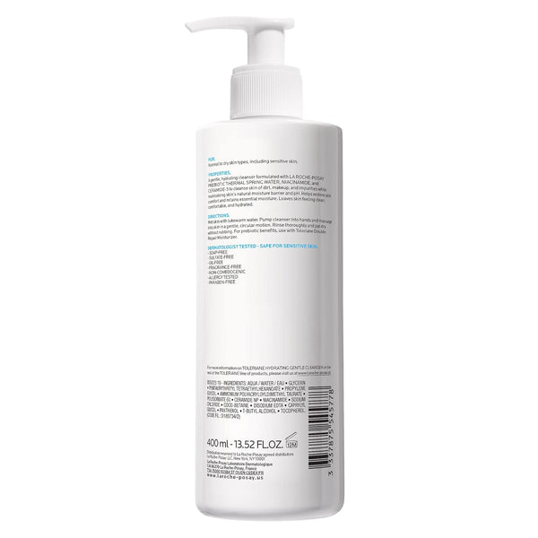 La Roche-Posay Toleriane Hydrating Gentle Face Cleanser, 200ml, Daily Face Wash for Dry Skin, Fragrance Free