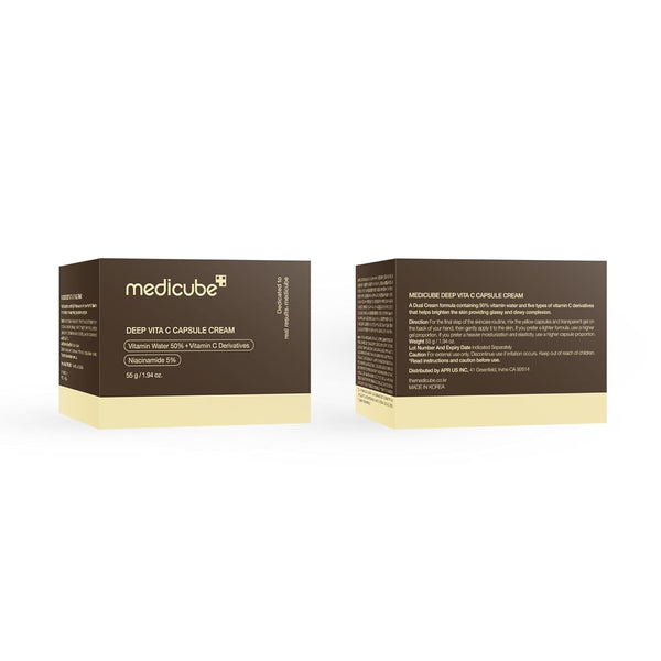 medicube Deep Vitamin C Golden Capsule Face Moisturizer, 1.94 oz, Liposome Capsules For Wrinkles, Skin Radiance, Korean Skin Care