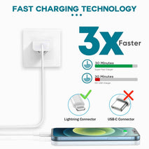 Fast Charger iPhone,iPhone Charger Fast Charging 2Pack USB C Wall Charger Block Fast i Phone Chargers 6FT Type-C USB C to Lightning Cable Cord for iPhone14/14Plus/13/12/11 Pro Max,Mini,8,iPad/AirPods