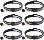 Nylon 6 Pack Reflective Cat Collar with Bell and Breakaway Buckle Adjustable 19-32cm Mixed Colors