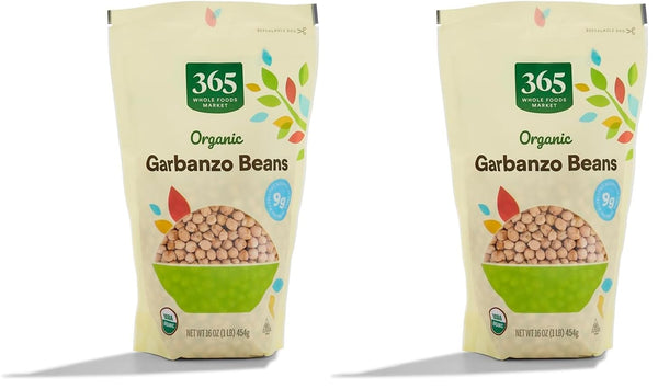 365 by Whole Foods Market, Certified Organic, Low-Sodium Garbanzo Beans, 16 Ounces, Mediterranean Dishes