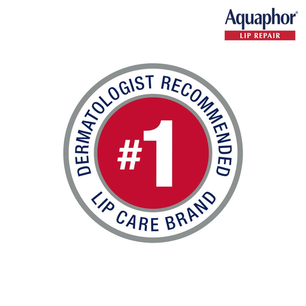 Aquaphor Lip Repair Ointment 0.35 Tube Pack of 2 Moisturizing Lip Balm for Sensitive and Very Dry Chapped Lips