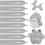 100Pcs 260 Balloons White Long Balloons for Balloon Garland Thickening Skinny Latex Twisting Balloon for Animals Modeling Christmas Birthday Wedding Party Decorations